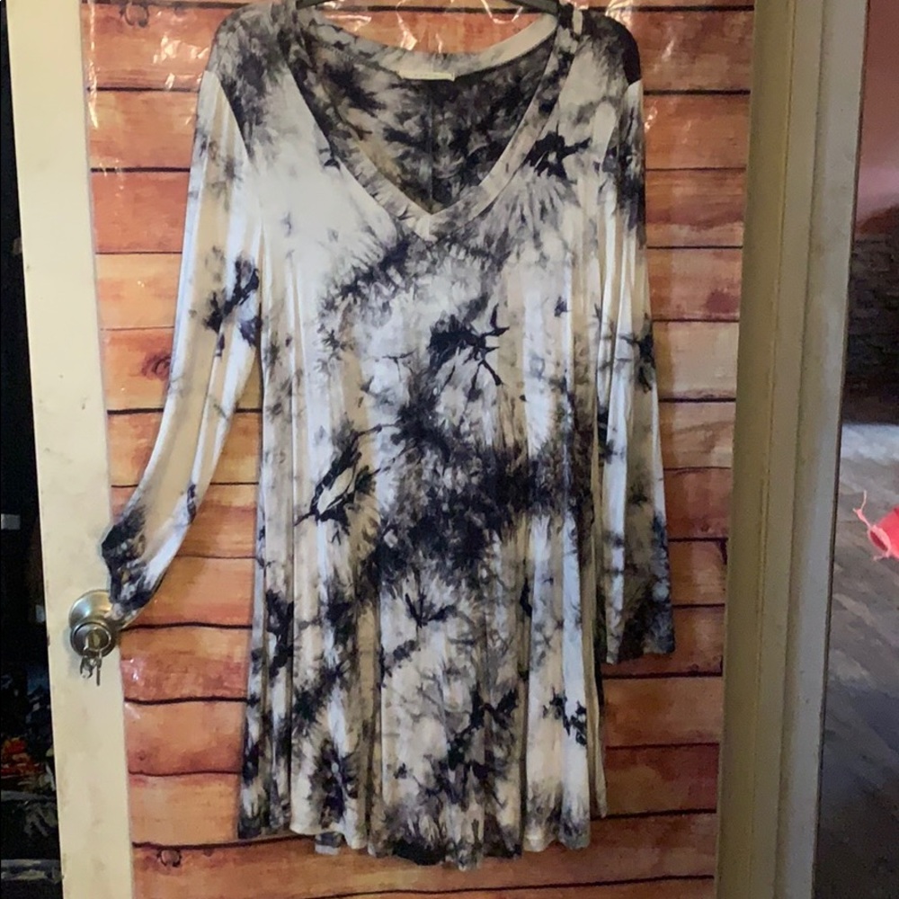 long Sleeve rayon/spandex dress
